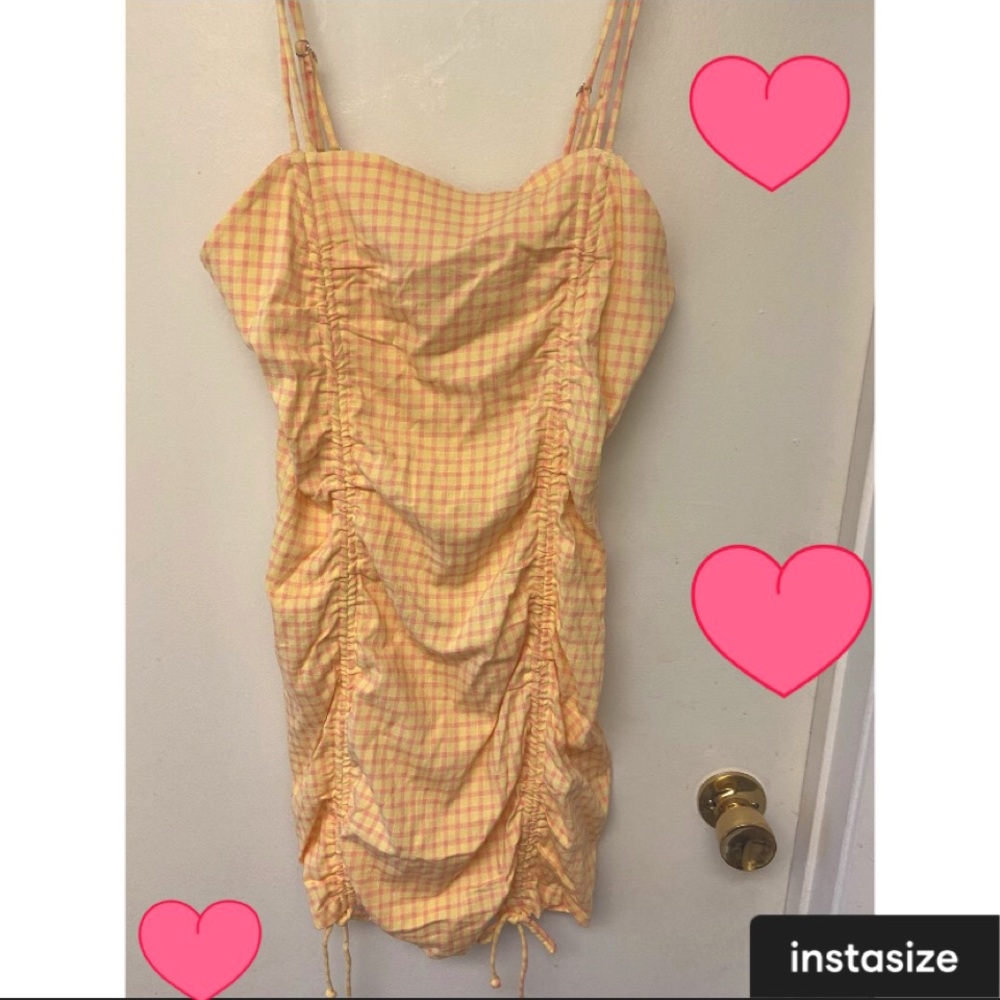 Wild Fable Target Yellow Ruched Dress